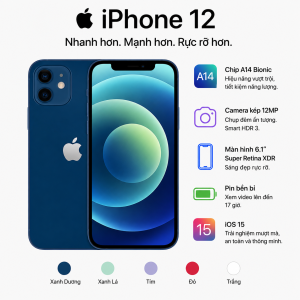 iPhone 12 Pro Max Chính Hãng Cũ Đẹp 99% | Chip A14 Bionic, Camera Pro